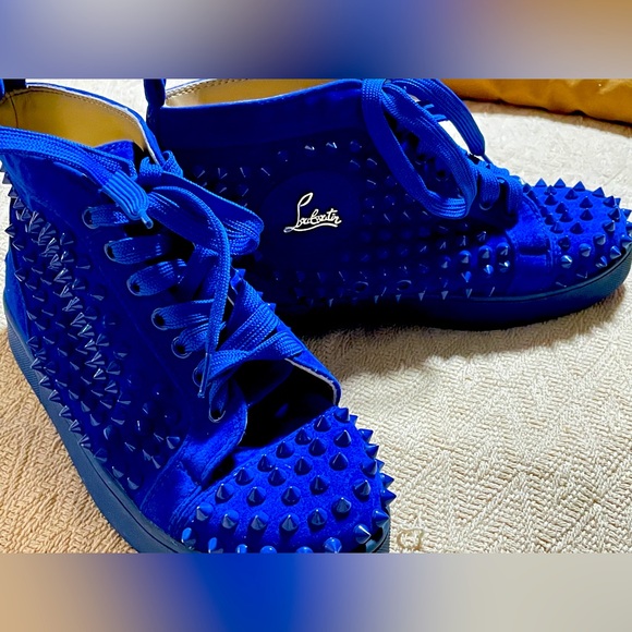 Christian Louboutin Unisex Suede Spikes Sneakers